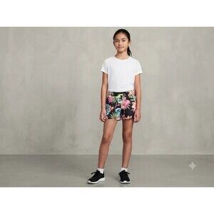 Old Navy Active Floral Athletic Shorts Girls Size M 8 Go-Dry Running Shorts